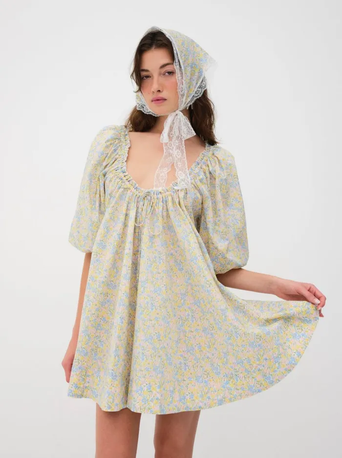 Women Merian Mini Dress Green For Love and Lemons Dresses