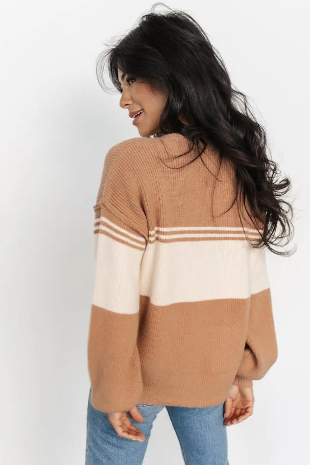 Women Merrill Sweater Camel Cream Baltic Born Sweaters