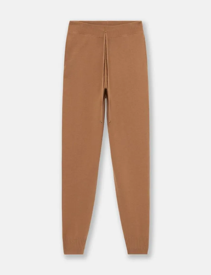 Women MidRise Tapered Sweatpants Tan Beige Stella McCartney Pants And Shorts