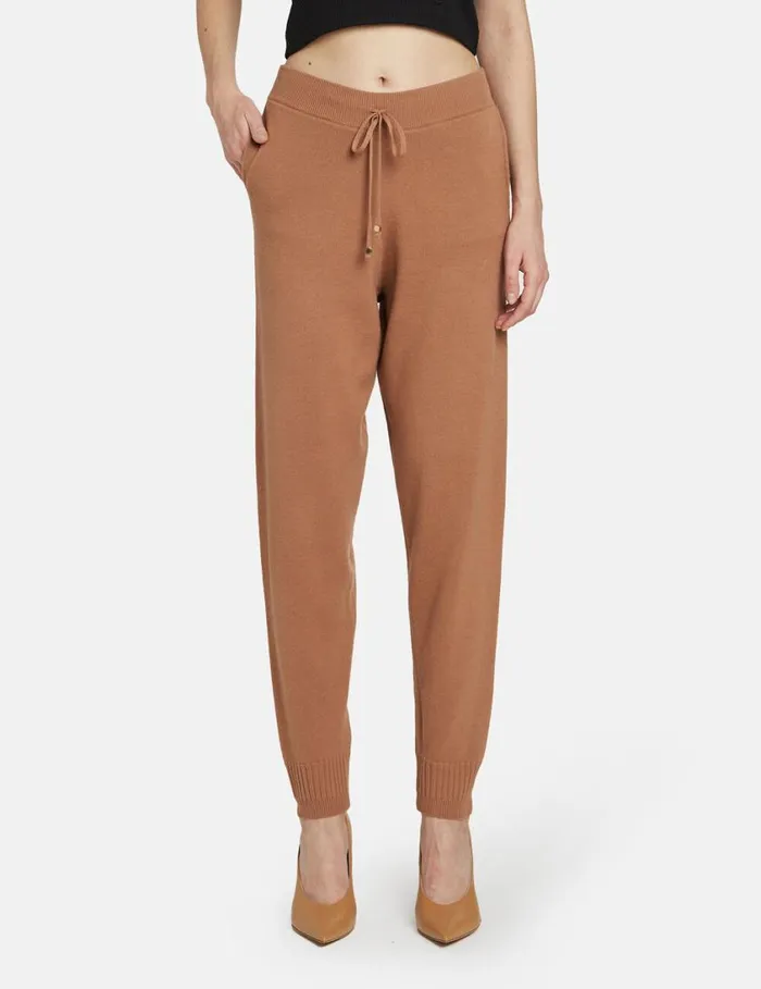 Women MidRise Tapered Sweatpants Tan Beige Stella McCartney Pants And Shorts Women MidRise Tapered Sweatpants Tan Beige Stella McCartney Pants And Shorts