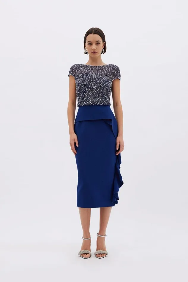 Women Midi Dresses Rachel Gilbert Hartley Dress In Midnight