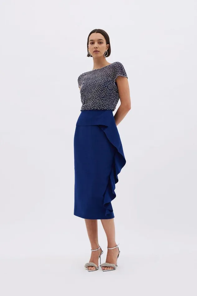 Women Midi Dresses Rachel Gilbert Hartley Dress In Midnight Women Midi Dresses Rachel Gilbert Hartley Dress In Midnight