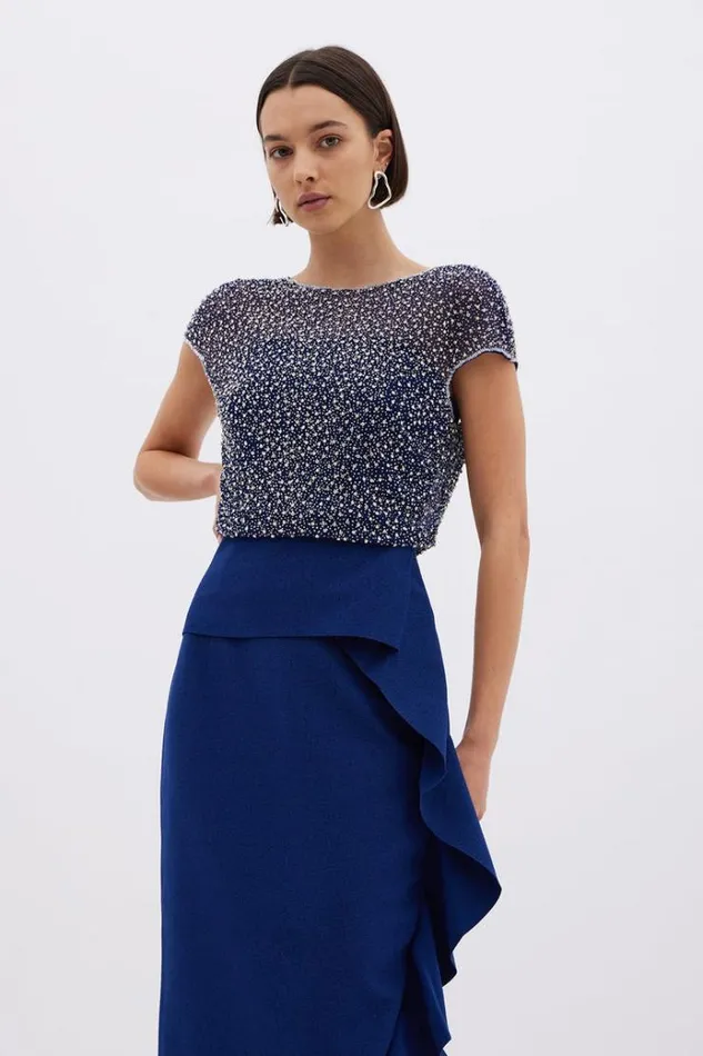 Women Midi Dresses Rachel Gilbert Hartley Dress In Midnight Women Midi Dresses Rachel Gilbert Hartley Dress In Midnight