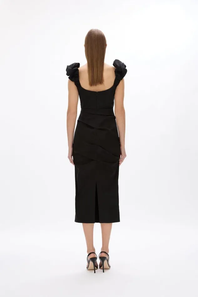 Women Midi Dresses Rachel Gilbert Kalina Dress In Black Women Midi Dresses Rachel Gilbert Kalina Dress In Black