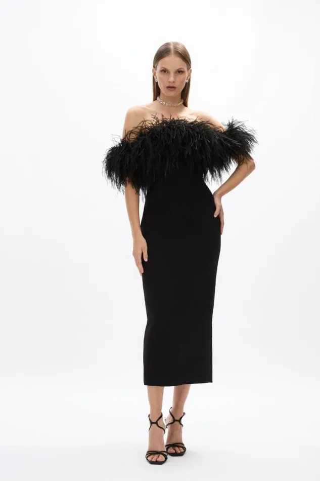 Women Midi Dresses Rachel Gilbert Link Dress Black