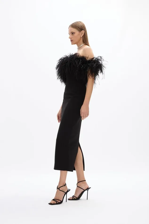 Women Midi Dresses Rachel Gilbert Link Dress Black