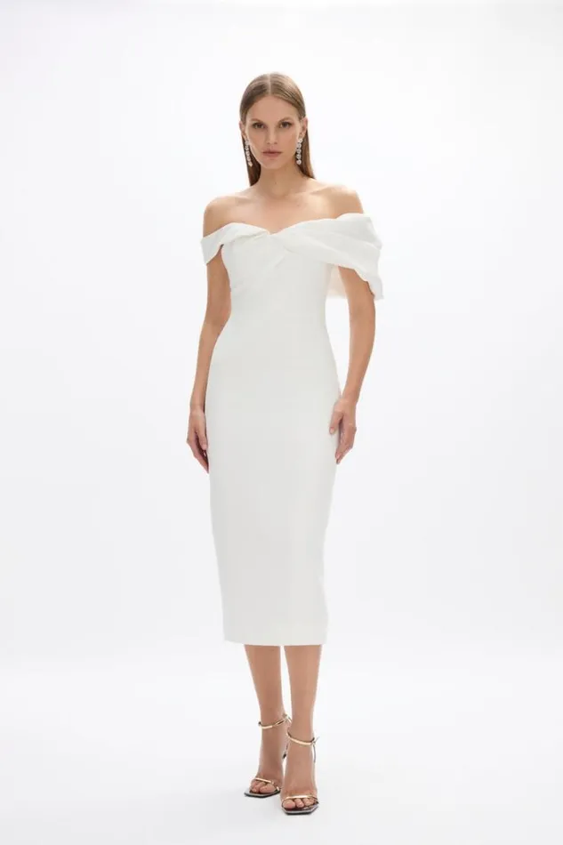 Women Midi Dresses Rachel Gilbert Mattie Dress Ivory