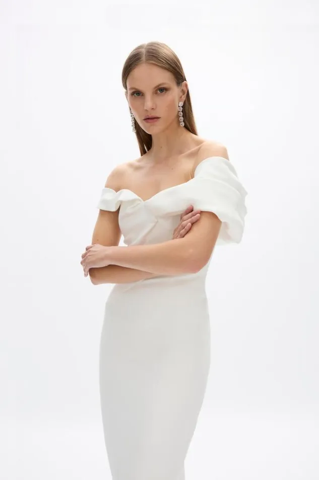 Women Midi Dresses Rachel Gilbert Mattie Dress Ivory
