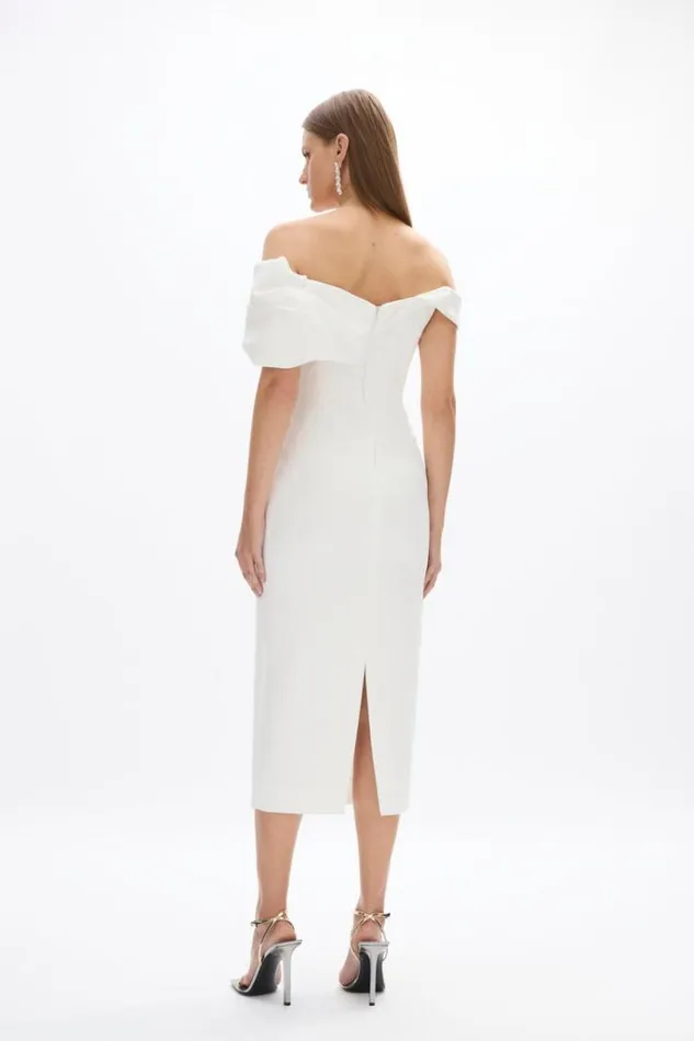 Women Midi Dresses Rachel Gilbert Mattie Dress Ivory