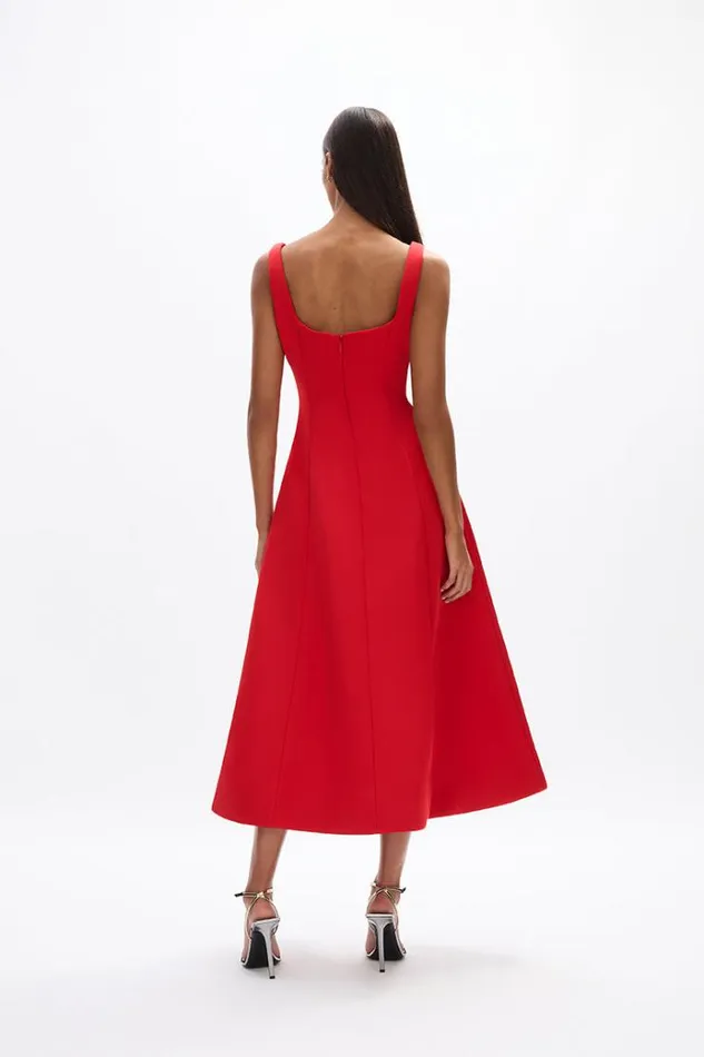 Women Midi Dresses Rachel Gilbert Serra Dress Red