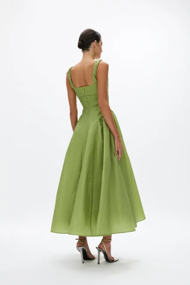 Women Midi Dresses Rachel Gilbert Sophia Strap Dress Greenery