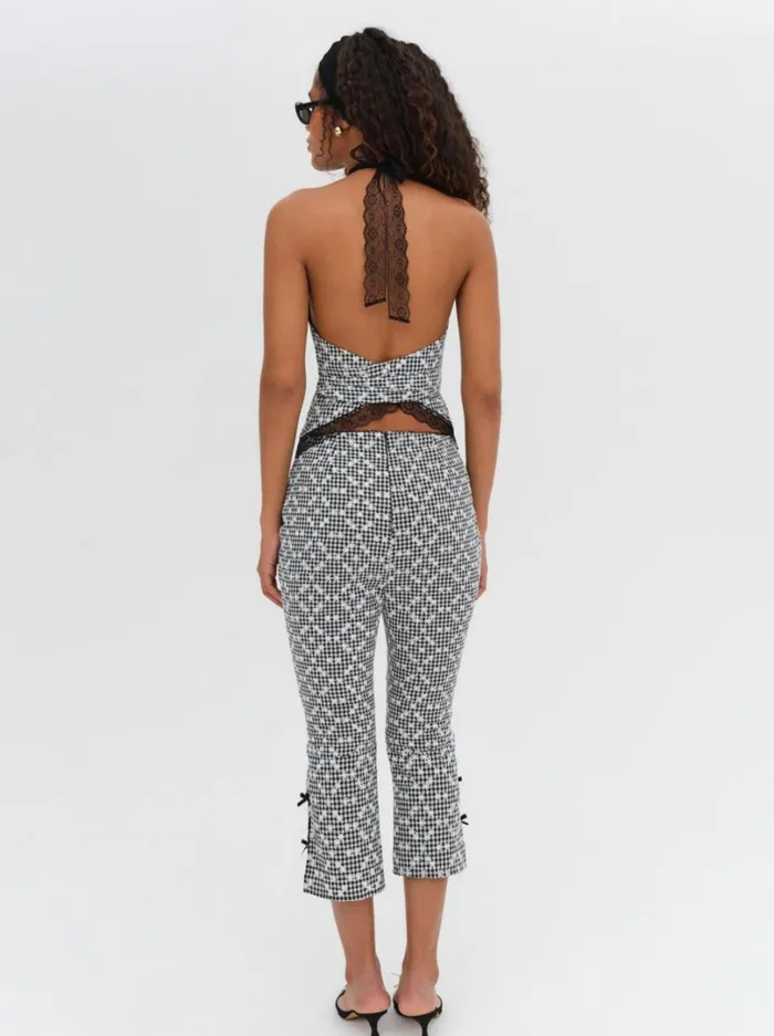Women Mimi Capri Pants Black For Love and Lemons Bottoms