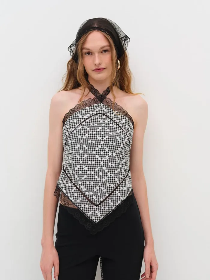 Women Mimi Halter Top Black For Love and Lemons Tops Women Mimi Halter Top Black For Love and Lemons Tops