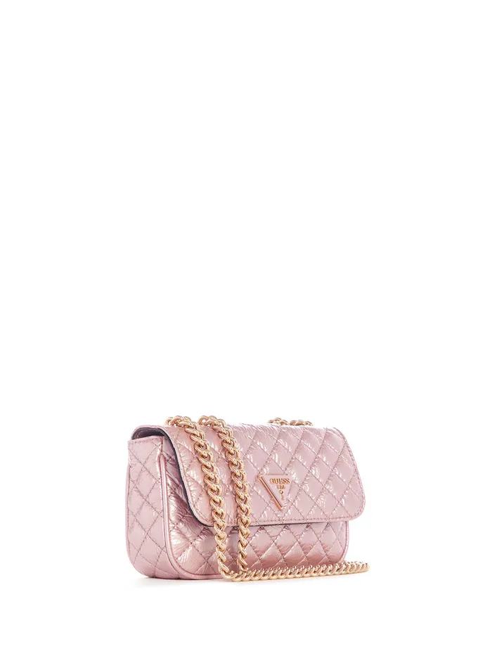Women Mini Bags GUESS Rose Spark Quilted Mini Crossbody Bag Women Mini Bags GUESS Rose Spark Quilted Mini Crossbody Bag