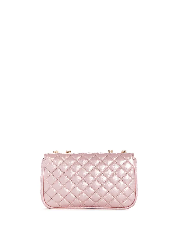 Women Mini Bags GUESS Rose Spark Quilted Mini Crossbody Bag Women Mini Bags GUESS Rose Spark Quilted Mini Crossbody Bag