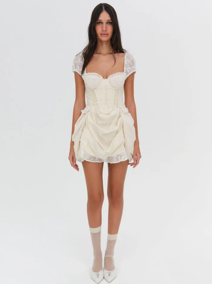 Women Morgan Mini Dress Beige For Love and Lemons Dresses Women Morgan Mini Dress Beige For Love and Lemons Dresses