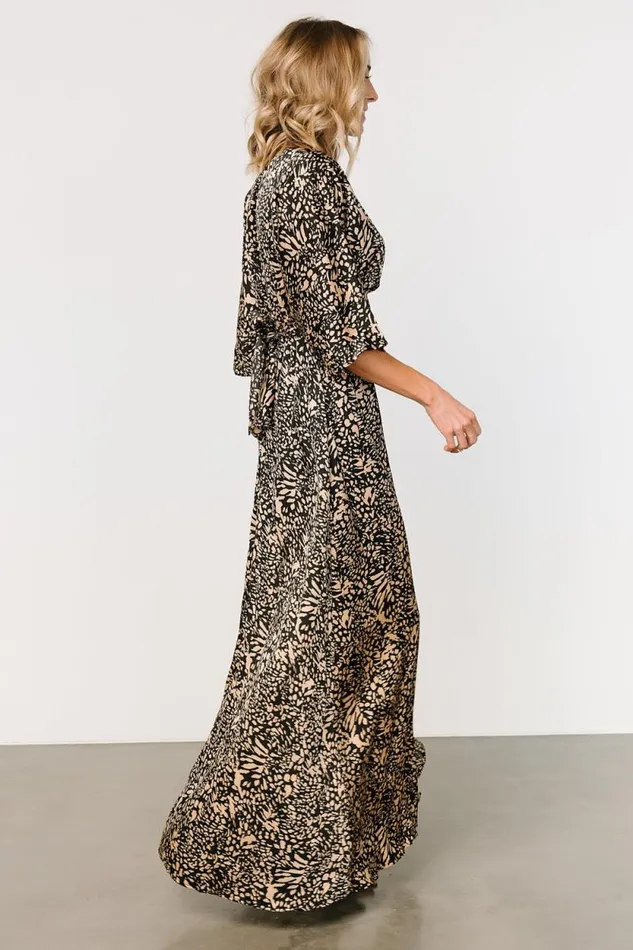 Women Morlana Maxi Dress Black Tan Print Baltic Born Maxi Dresses Women Morlana Maxi Dress Black Tan Print Baltic Born Maxi Dresses