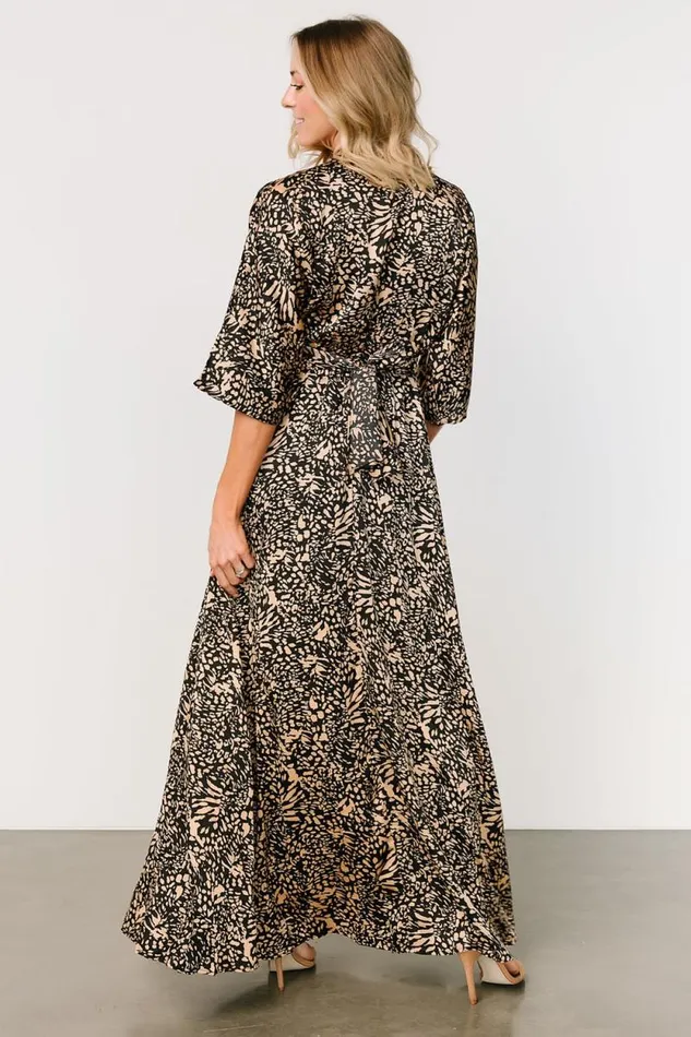 Women Morlana Maxi Dress Black Tan Print Baltic Born Maxi Dresses Women Morlana Maxi Dress Black Tan Print Baltic Born Maxi Dresses