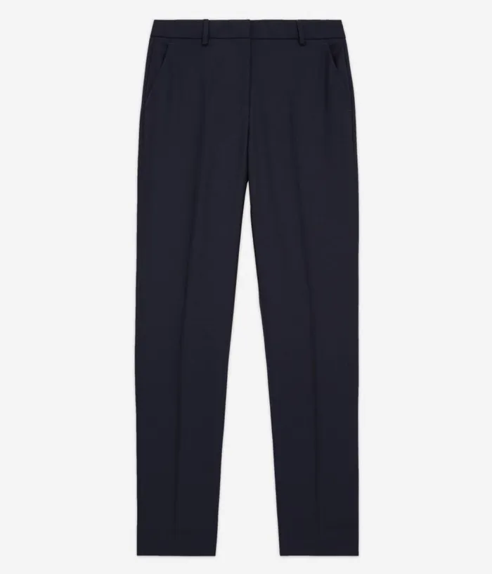 Women Navy Blue Wool Suit Pants Tailored Cut THE KOOPLES Blazers and Suits