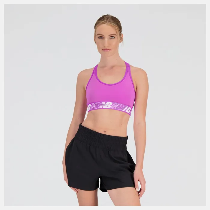 Women NB Pace Bra 30 Cosmic Rose New Balance Sports Bras