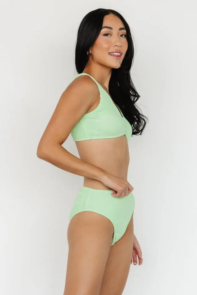 Women Nerina High Waisted Bikini Bottom Key Lime Baltic Born Bikini