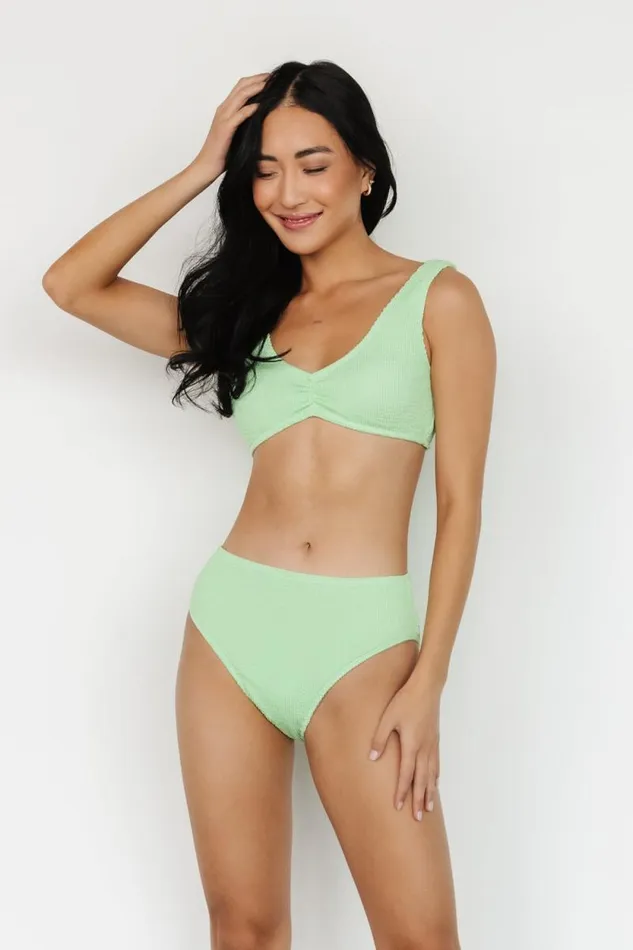 Women Nerina High Waisted Bikini Bottom Key Lime Baltic Born Bikini