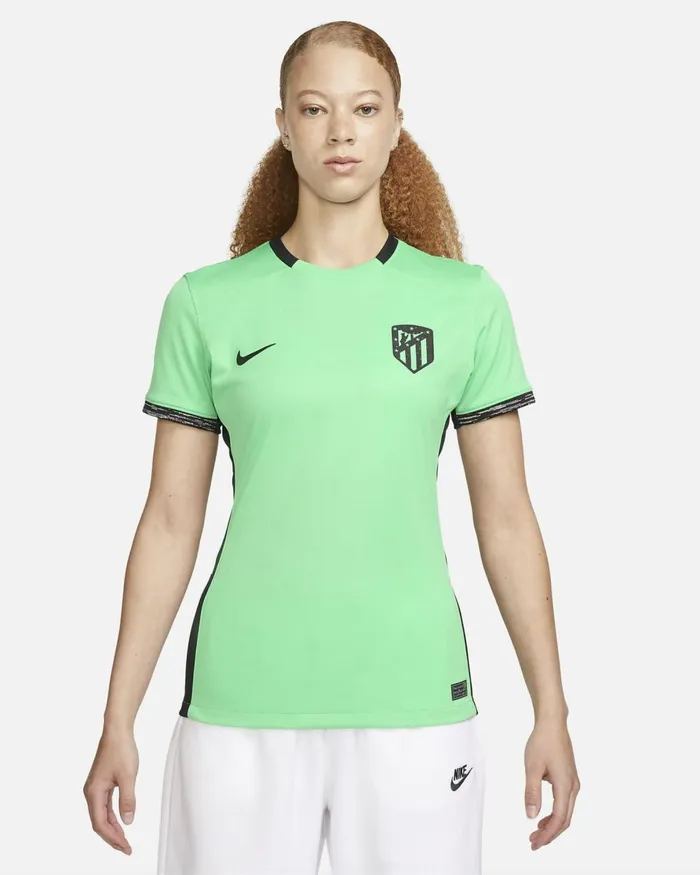 Women Nike All Clothing Atltico Madrid 202324 Stadium Third Spring Greenblackblack