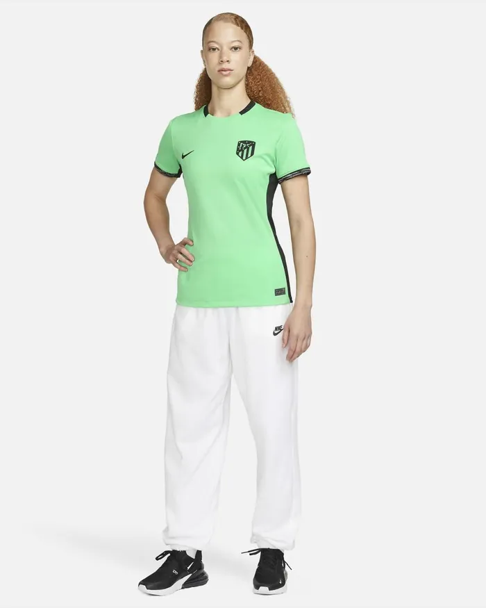 Women Nike All Clothing Atltico Madrid 202324 Stadium Third Spring Greenblackblack