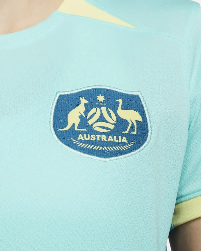 Women Nike All Clothing Australia 2023 Stadium Away Hyper Turquoisegreen Abysslight Citrongreen Abyss