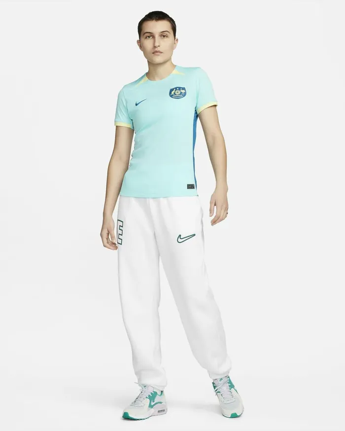 Women Nike All Clothing Australia 2023 Stadium Away Hyper Turquoisegreen Abysslight Citrongreen Abyss