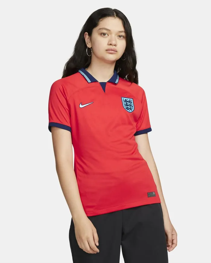 Women Nike All Clothing England 202223 Stadium Away Challenge Redblue Voidblue Fury