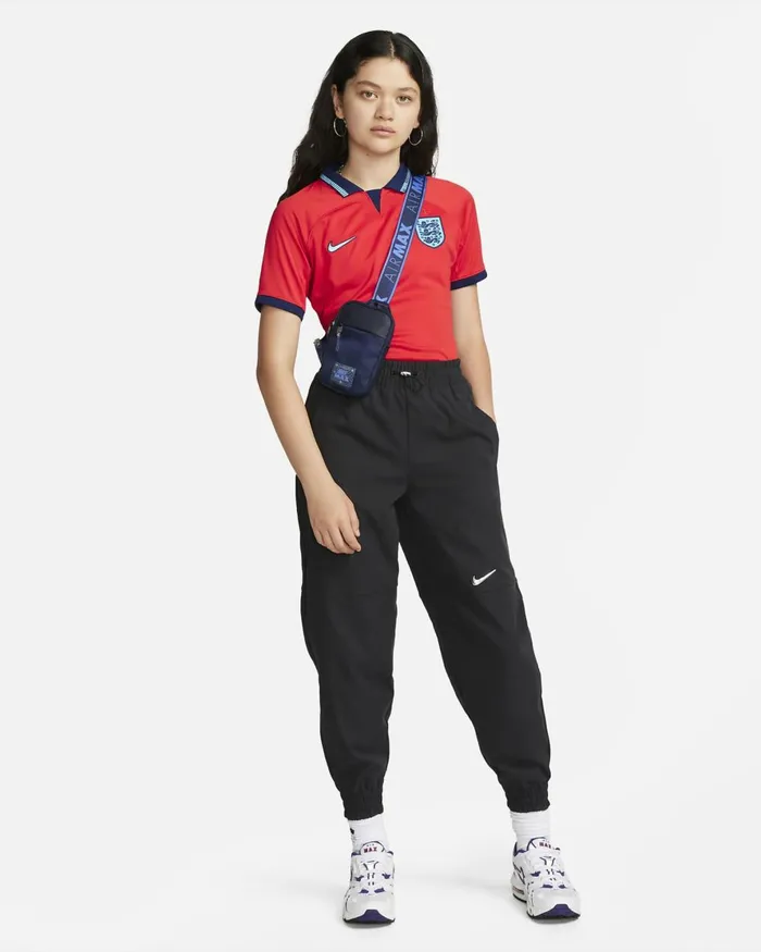 Women Nike All Clothing England 202223 Stadium Away Challenge Redblue Voidblue Fury