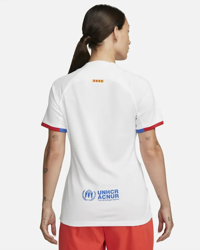 Women Nike All Clothing FC Barcelona 202324 Stadium Away Whiteuniversity Redroyal Blueroyal Blue