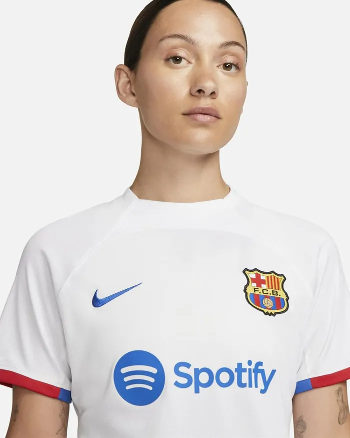 Women Nike All Clothing FC Barcelona 202324 Stadium Away Whiteuniversity Redroyal Blueroyal Blue
