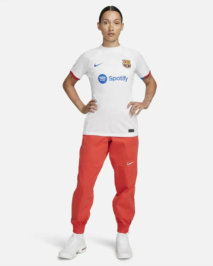 Women Nike All Clothing FC Barcelona 202324 Stadium Away Whiteuniversity Redroyal Blueroyal Blue