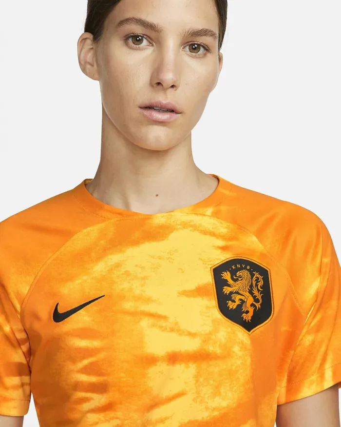 Women Nike All Clothing Netherlands 202223 Stadium Home Laser Orangeblack