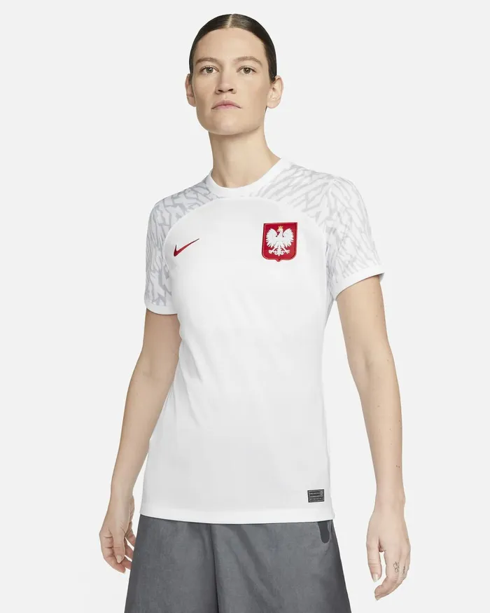 Women Nike All Clothing Poland 202223 Stadium Home Whitesport Red