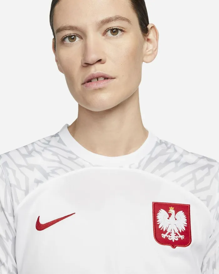 Women Nike All Clothing Poland 202223 Stadium Home Whitesport Red
