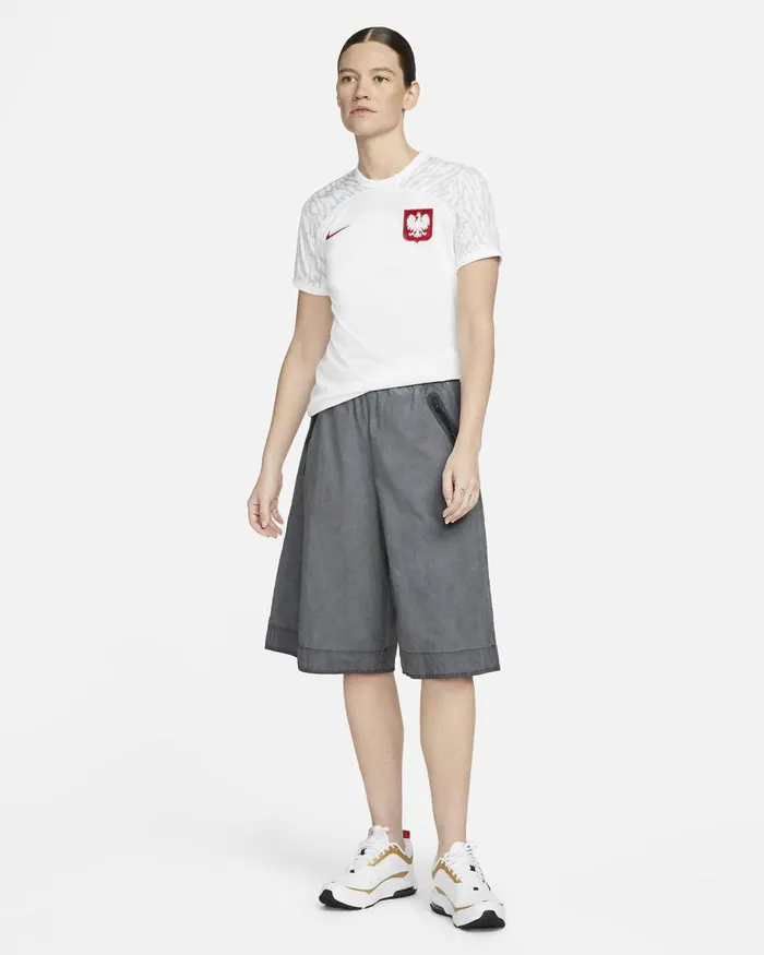 Women Nike All Clothing Poland 202223 Stadium Home Whitesport Red