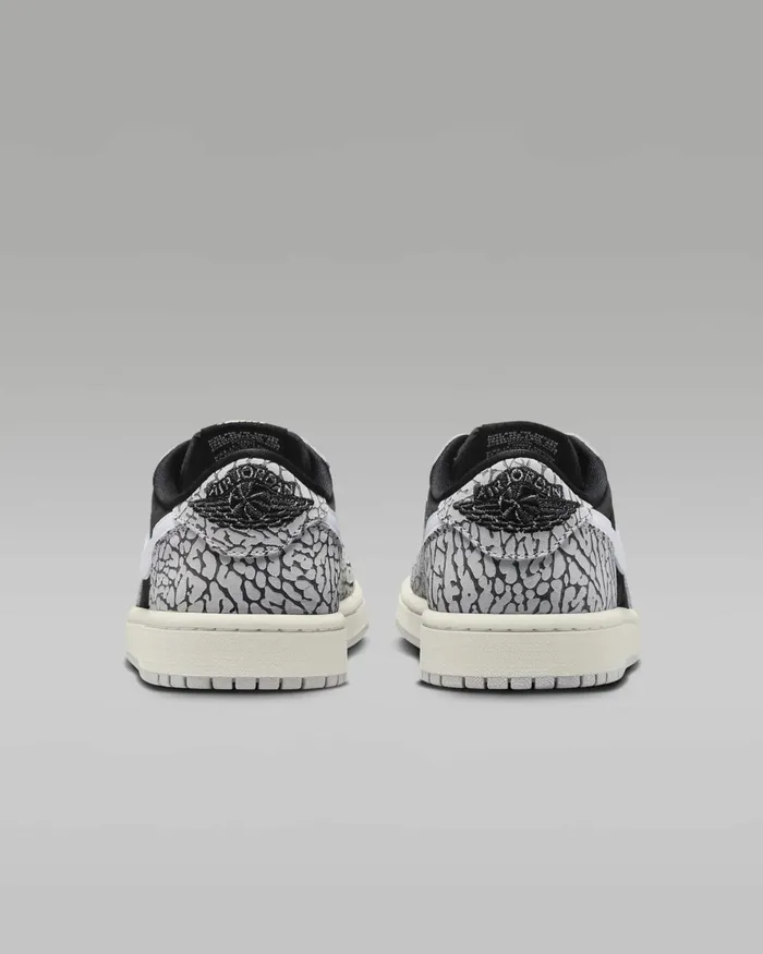 Women Nike All Shoes Air Jordan 1 Low OG Blacktech Greywhitemuslin