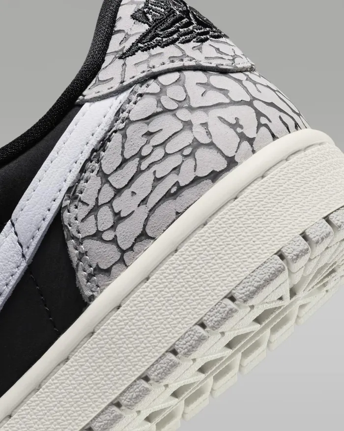 Women Nike All Shoes Air Jordan 1 Low OG Blacktech Greywhitemuslin