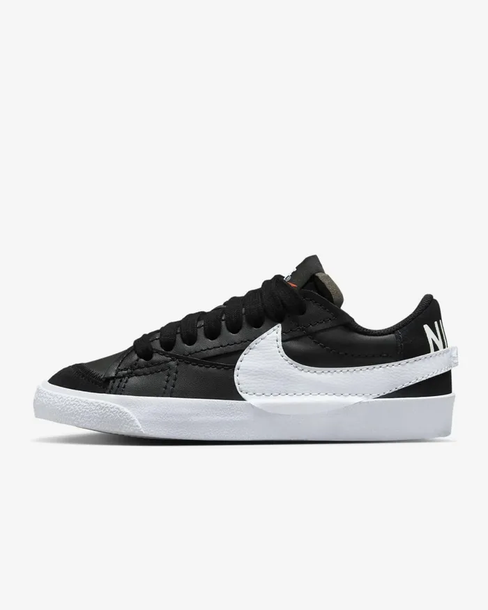 Women Nike All Shoes Blazer Low 03977 Jumbo Blackblackteam Orangewhite