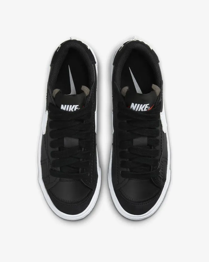 Women Nike All Shoes Blazer Low 03977 Jumbo Blackblackteam Orangewhite