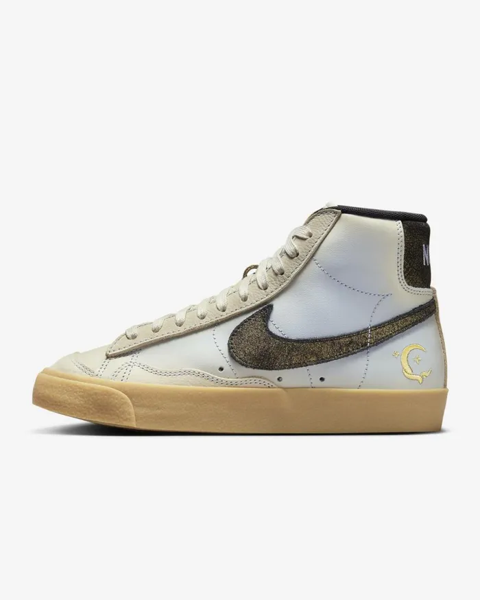 Women Nike All Shoes Blazer Mid 03977 Premium Light Orewood Browntopaz Goldblue Whispergum Yellow
