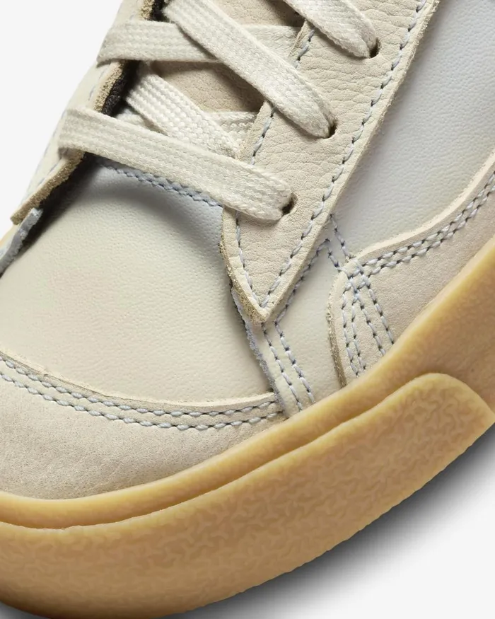 Women Nike All Shoes Blazer Mid 03977 Premium Light Orewood Browntopaz Goldblue Whispergum Yellow
