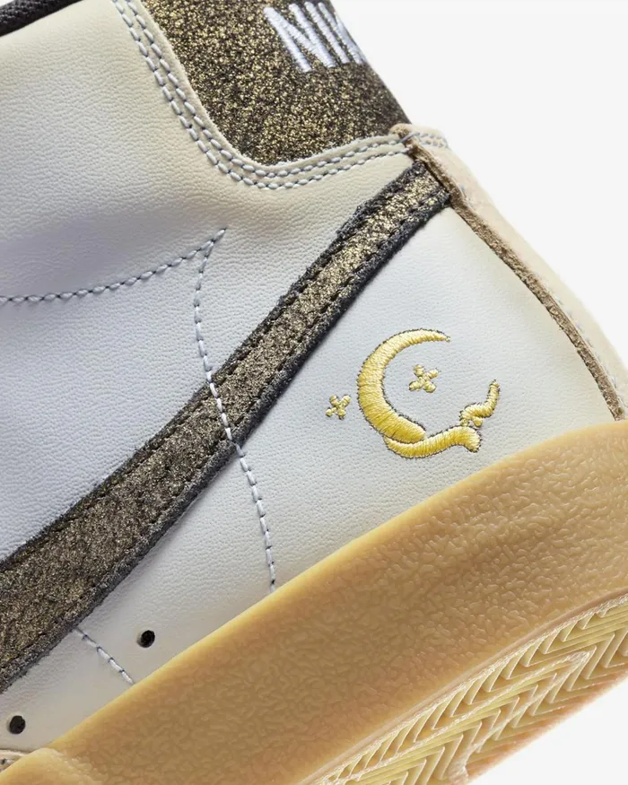 Women Nike All Shoes Blazer Mid 03977 Premium Light Orewood Browntopaz Goldblue Whispergum Yellow
