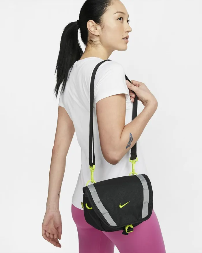 Women Nike Bags And Backpacks Hike Blackparticle Greyatomic Green