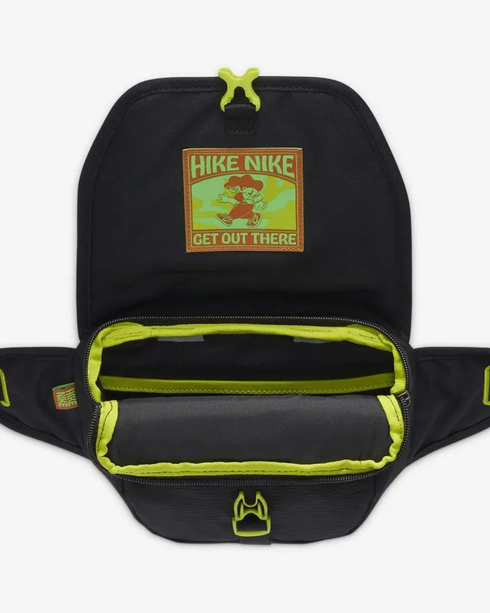 Women Nike Bags And Backpacks Hike Blackparticle Greyatomic Green