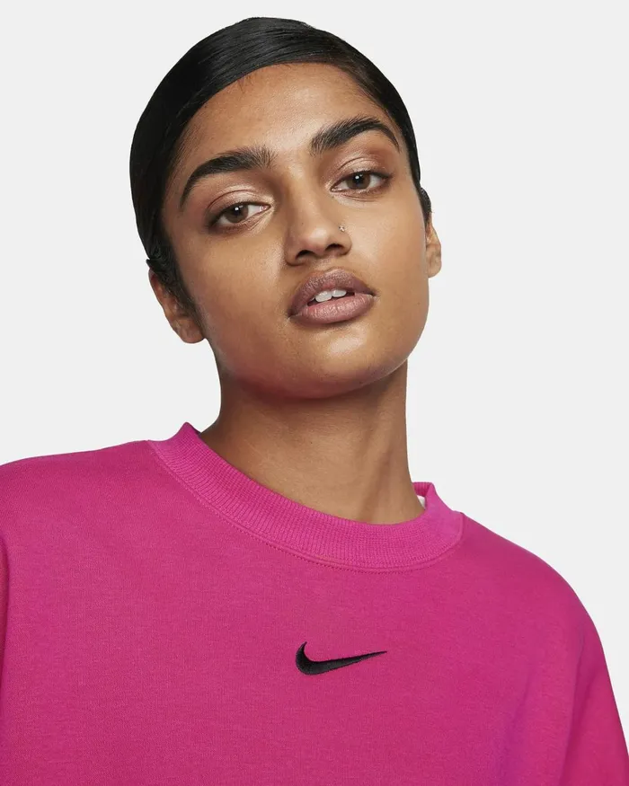 Women Nike Hoodies And Sweatshirts Sportswear Phoenix Fleece Fireberryblack