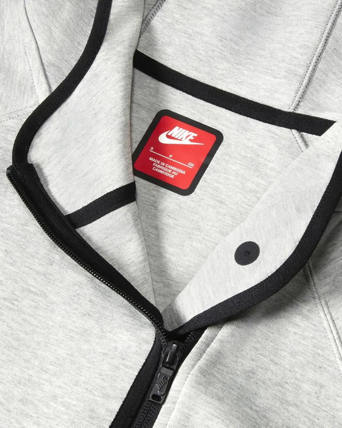 Women Nike Hoodies And Sweatshirts Sportswear Tech Fleece OG Dark Grey Heatherblack